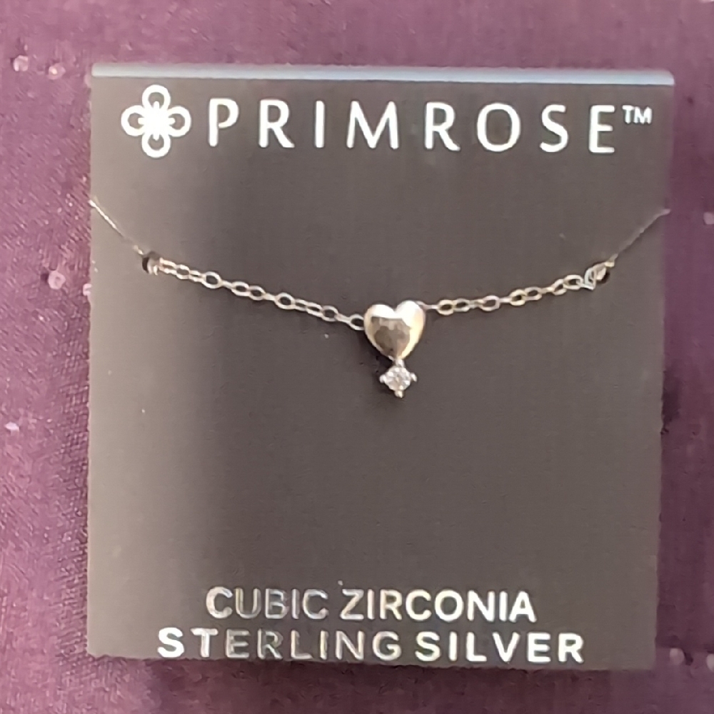 Primrose Sterling Silver Heart Necklace